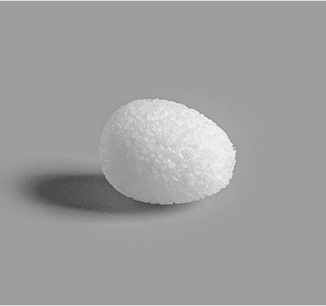 Oval white textured implant with conical shape for orbital reconstruction