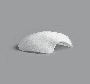 Dome-shaped white porous polyethylene implant for skull crown reconstruction