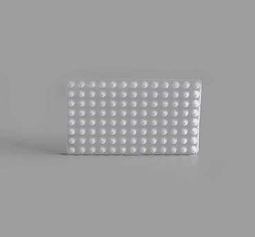 Rectangular white porous polyethylene implant with perforated flexible design