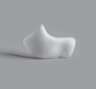 White curved contour implant for midface augmentation