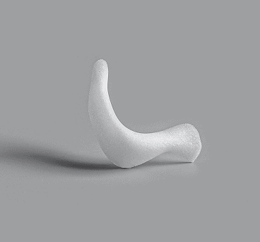 White curved onlay implant for orbital rim augmentation