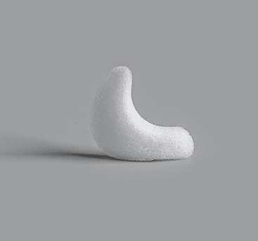 White curved implant for paranasal augmentation