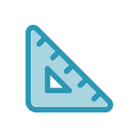 Triangle ruler icon representing precision and accurate measurement"<br />
Caption: "Precise Fit ensures each custom porous polyethylene implants device is individually crafted to patient-specific anatomical needs.