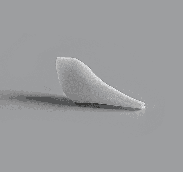 White contoured angular implant for jaw angle definition