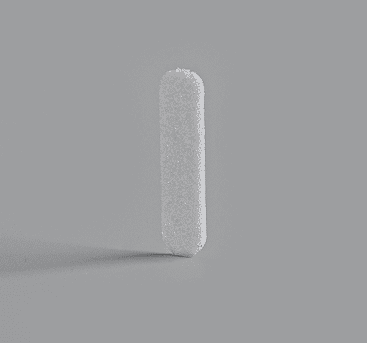 White rectangular flat implant for nasal reconstruction