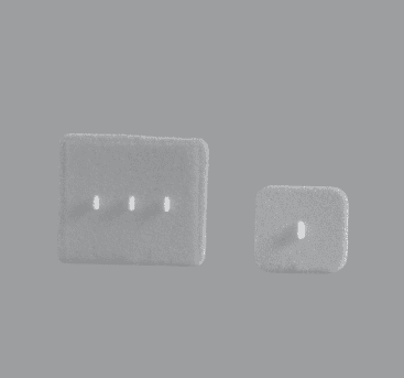 Rectangular white implants with drainage holes for skull base reconstruction